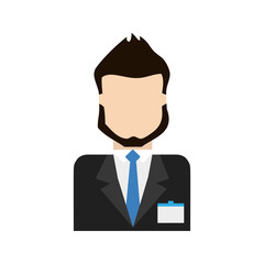 Businessman avatar man male business icon. Isolated and flat vecctor illustration