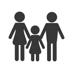 flat design family pictogram icon vector illustration