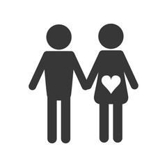 flat design family pictogram icon vector illustration