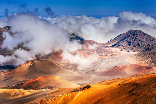 Haleakala Volcano on  Maui island in Hawaii