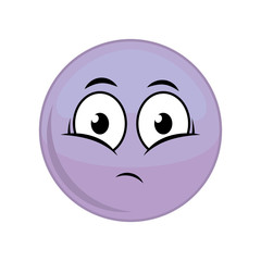 sphere cartoon face expression icon. Isolated and flat illustration