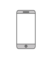 smartphone mobile technology gadget icon. Isolated and flat illustration