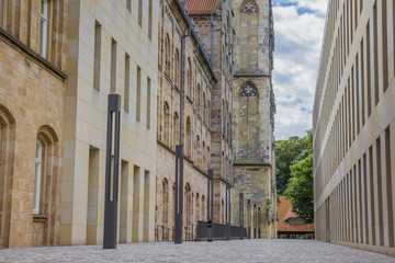 Street leading to the  Liebfrauenkirche church in Munster