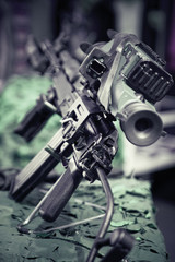 Fototapeta na wymiar Military assault rifle