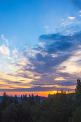 landscape with dramatic light