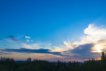 landscape with dramatic light