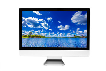 monitor isolated on white