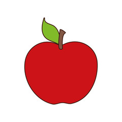 Fototapeta premium apple healthy food organic icon. Isolated and flat illustration