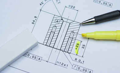 Konstruktionszeichnung