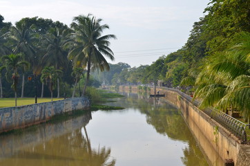 Fototapeta premium Pahang River bank in Pekan town in Malaysia