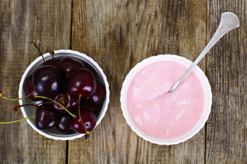 Sweet Yogurt with Cherries