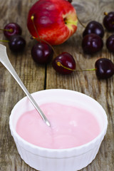 Sweet Yogurt with Cherries