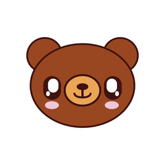 bear kawaii cute animal little icon. Isolated and flat illustration