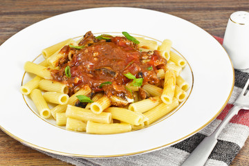 Tortellini with Tomato Paste, Sardines Fish, Spices and Soy Sauc