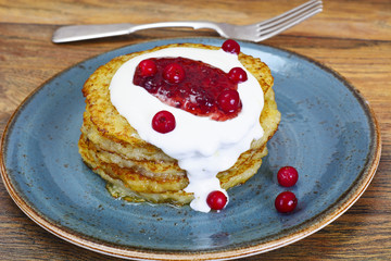 Fried Potato Pancakes. Belarusian and German Cuisine