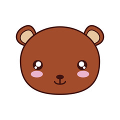 bear kawaii cute animal little icon. Isolated and flat illustration