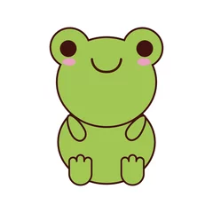 Fotobehang frog kawaii cute animal little icon. Isolated and flat illustration © djvstock