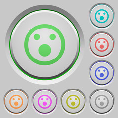 Shocked emoticon push buttons