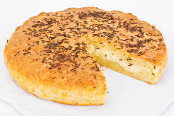 Georgian National Dish Pie with Cheese and Caraway Khachapuri
