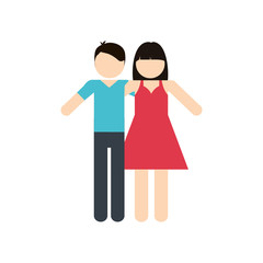 man woman couple family people icon. Isolated and flat illustration