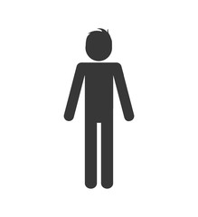 man male pictogram person people icon. Isolated and flat illustration