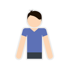 man male avatar person people icon. Isolated and flat illustration