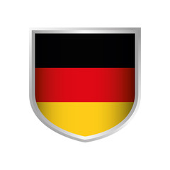 flag shield colors germany europe icon. Isolated and flat illustration