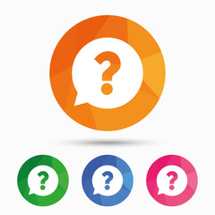Question mark sign icon. Help symbol.