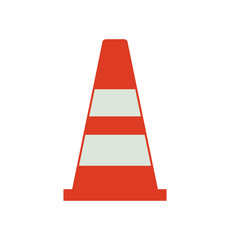 cone industrial security safety icon. Isolated and flat illustration