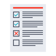 Tasks completed concept with todo list in flat style.