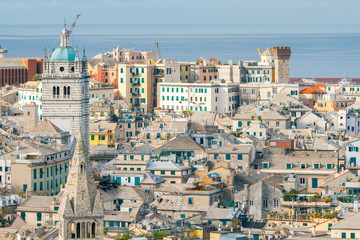Fototapeta na wymiar Genoa. View from above.