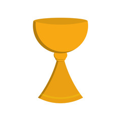 cup gold religion christianity icon. Isolated and flat illustration