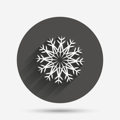 Snowflake artistic sign icon. Air conditioning.