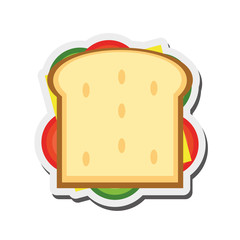 flat design sandwich with olive icon vector illustration
