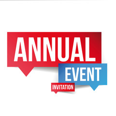 Annual Event Invitation label vector