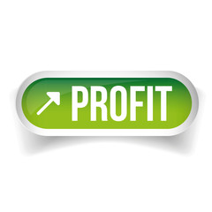 Growing Profit Stock Chart button vector