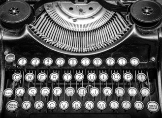 Antique old typewriter.