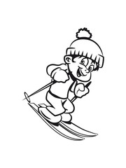 Winter holiday ski kids