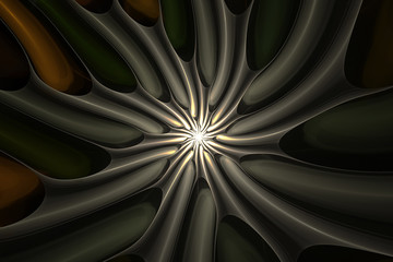 Abstract metallic fractal