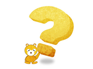 テディーベアとはてなマーク