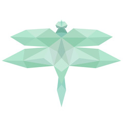Green polygonal triangle dragonfly