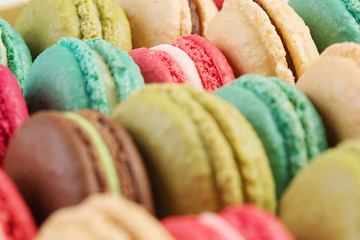 Set of delicious macaroons