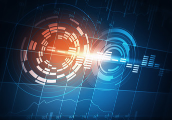 Sound equalizer background . Mixed media