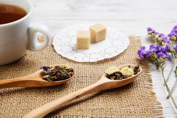 Herbal tea and cookies