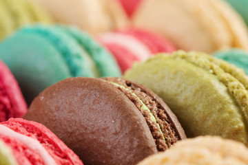 Set of delicious macaroons