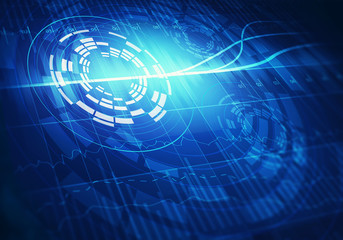 Sound equalizer background . Mixed media