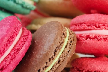 Set of delicious macaroons