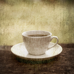 offee cup in coffee shop vintage