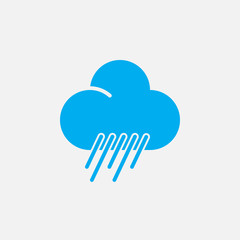 rain icon vector, solid logo illustration, colorful pictogram isolated on white