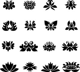 Fototapeta premium Floral icon series